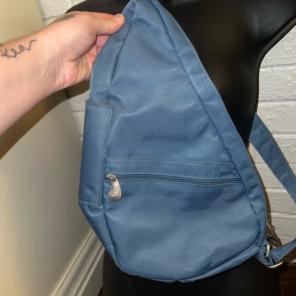 AmeriBag Healthy Backpack Blue Nylon Crossbody - Picture 2 of 13